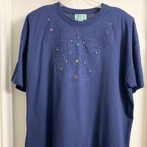 Kavio Designs Women's Dark Navy Blue Shirt Size 3X NWT